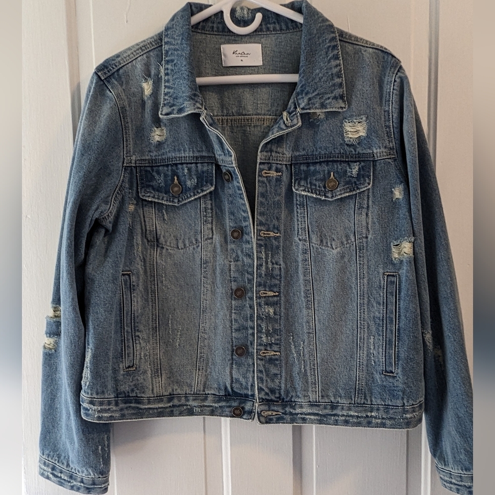 KanCan Distressed Jean Jacket